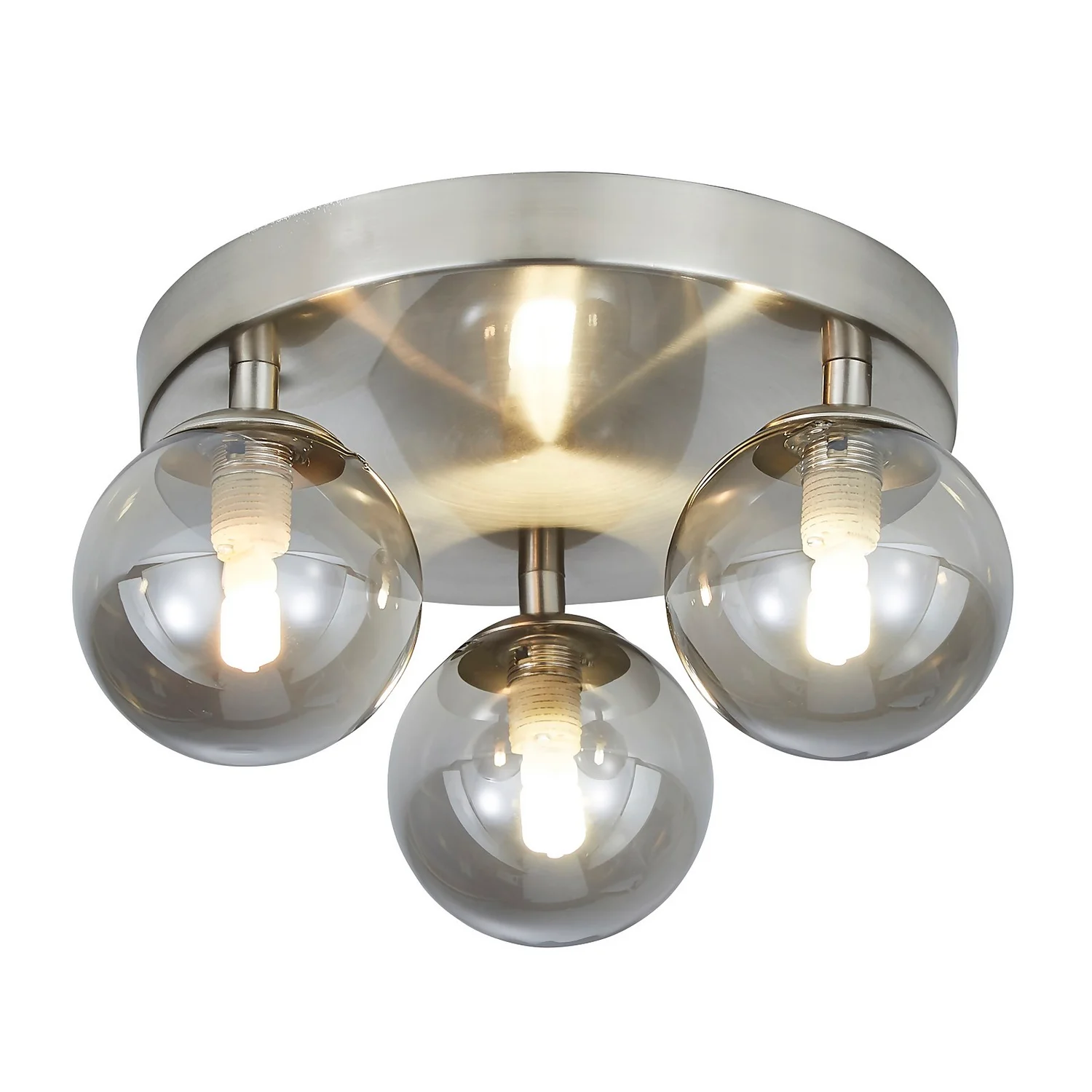 Orb 3 Light Flush Pendant - Nickel Smoke Orb 3 Light Flush Pendant - Nickel Smoke -Home Lighting Store 13208301 1354896913693308