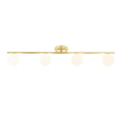 Orb 4 Lamp Spotlight Bar - Brass & Opal 3 Orb 4 Lamp Spotlight Bar - Brass & Opal -Home Lighting Store 13208303 1364896912866499