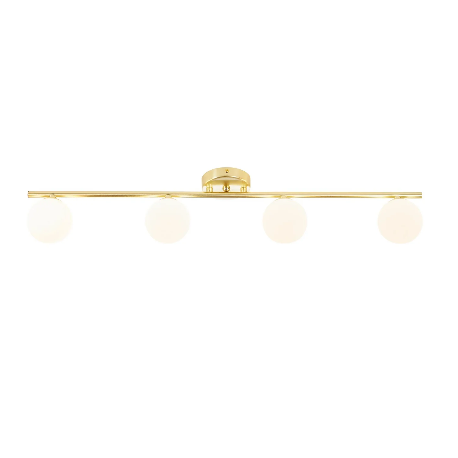 Orb 4 Lamp Spotlight Bar - Brass & Opal Orb 4 Lamp Spotlight Bar - Brass & Opal -Home Lighting Store 13208303 1364896912866499