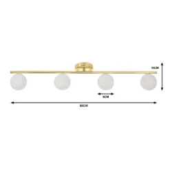 Orb 4 Lamp Spotlight Bar - Brass & Opal 6 Orb 4 Lamp Spotlight Bar - Brass & Opal -Home Lighting Store 13208303 1574909895071194