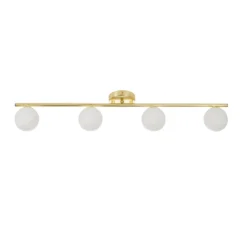 Orb 4 Lamp Spotlight Bar - Brass & Opal 4 Orb 4 Lamp Spotlight Bar - Brass & Opal -Home Lighting Store 13208303 1944896912965433