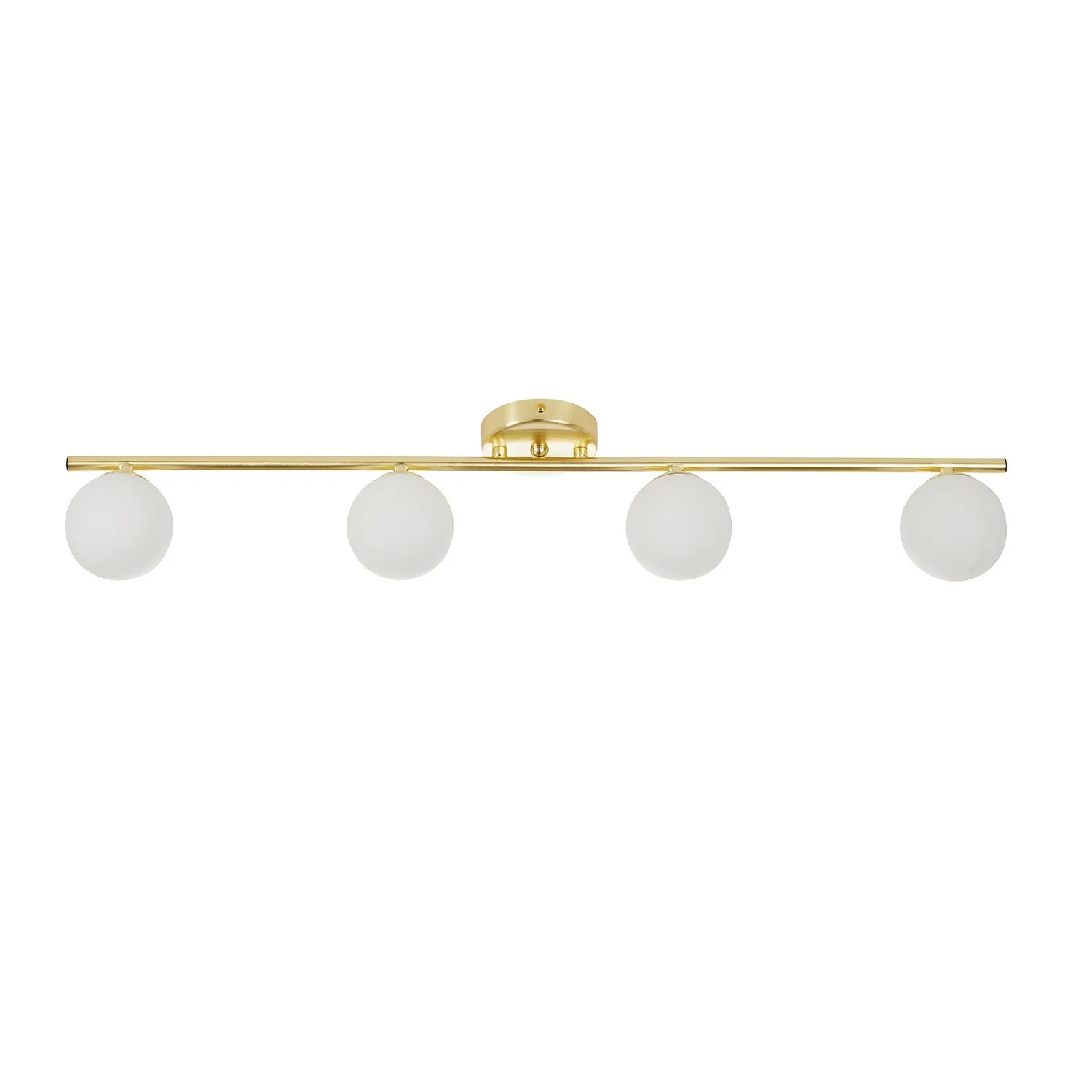 Orb 4 Lamp Spotlight Bar - Brass & Opal Orb 4 Lamp Spotlight Bar - Brass & Opal -Home Lighting Store 13208303 1944896912965433