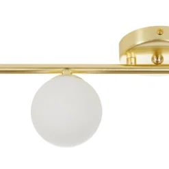 Orb 4 Lamp Spotlight Bar - Brass & Opal 5 Orb 4 Lamp Spotlight Bar - Brass & Opal -Home Lighting Store 13208303 6624896913017300