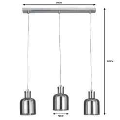 Jinx 3 Light Diner Pendant - Smoked Glass -Home Lighting Store 13208311 1304909895171943