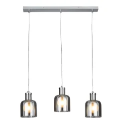 Jinx 3 Light Diner Pendant - Smoked Glass -Home Lighting Store 13208311 9104896913071969