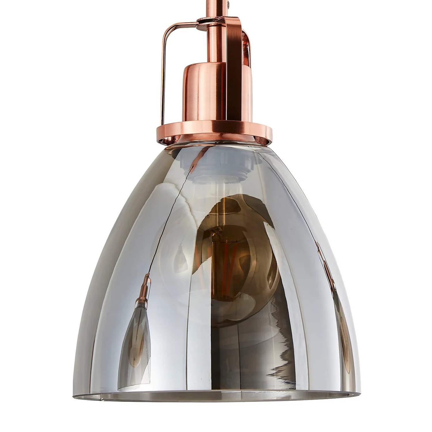 Decan 3 Light Diner Pendant - Smoke & Copper Decan 3 Light Diner Pendant - Smoke & Copper -Home Lighting Store 13208313 6314896913283880
