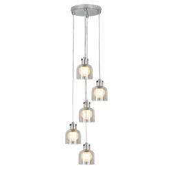 Jinx 5 Light Cluster Pendant - Smoked Glass -Home Lighting Store 13208314 3254896913075761