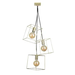 Edge 3 Light Cluster Pendant - Polished Brass -Home Lighting Store 13208317 1164896913210392