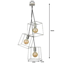 Edge 3 Light Cluster Pendant - Polished Brass -Home Lighting Store 13208317 1464909895221203