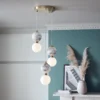 House Beautiful Delta 3 Light Marble Cluster - Brass & Opal -Home Lighting Store 13208321 1394927241739606