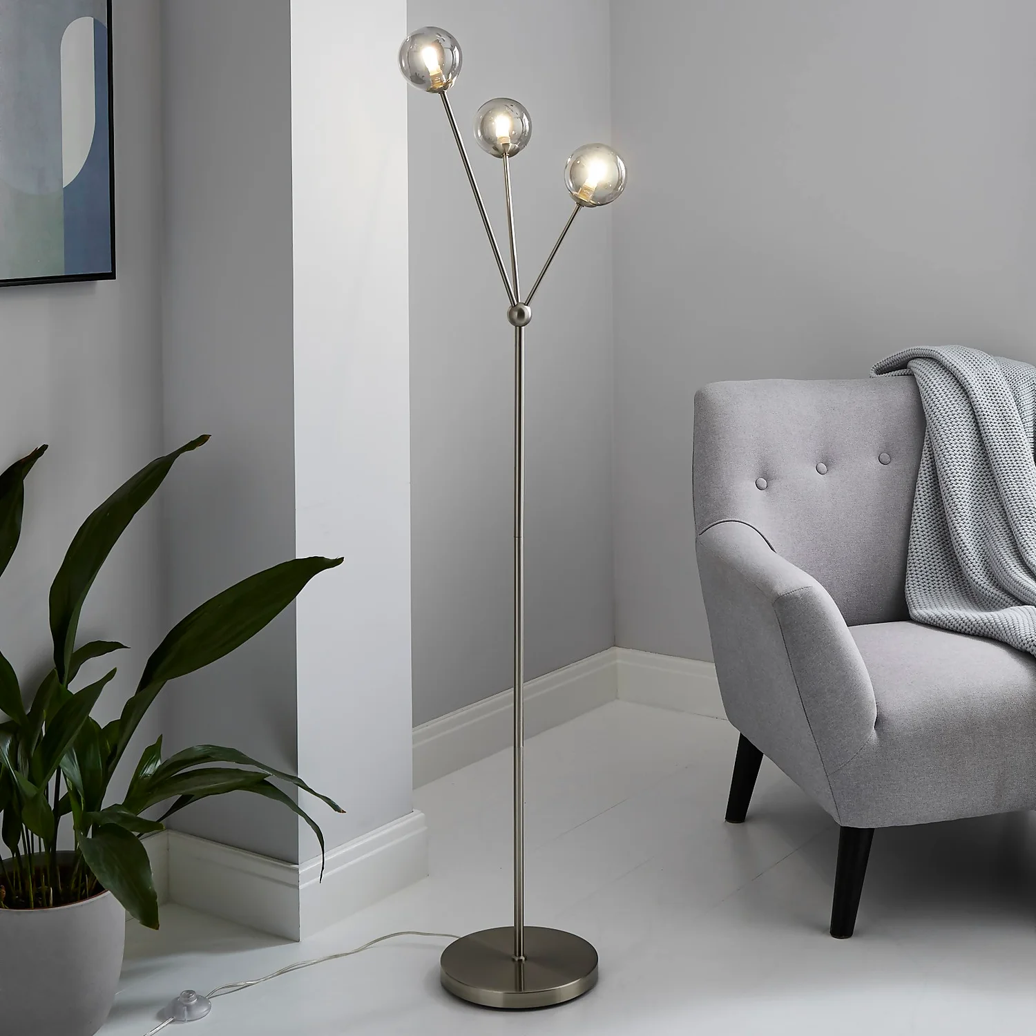 Orb 3 Light Floor Lamp - Nickel Smoke Orb 3 Light Floor Lamp - Nickel Smoke -Home Lighting Store 13208323 1684896913458471