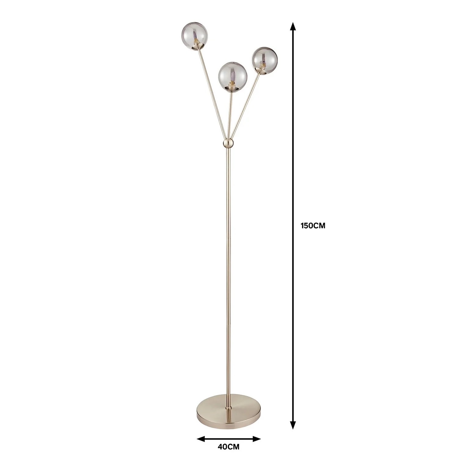 Orb 3 Light Floor Lamp - Nickel Smoke Orb 3 Light Floor Lamp - Nickel Smoke -Home Lighting Store 13208323 9304909895331951