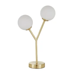 Orb 2 Light Table Lamp - Brass & Opal -Home Lighting Store 13208335 3214896913551828