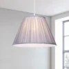 Raye Dove Pleated Taper Silk Shade - 40cm -Home Lighting Store 13222466 1204946175726732
