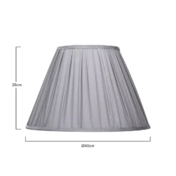 Raye Dove Pleated Taper Silk Shade - 40cm -Home Lighting Store 13222466 2074946175871221