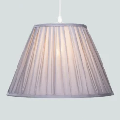 Raye Dove Pleated Taper Silk Shade - 40cm -Home Lighting Store 13222466 4494946175797583