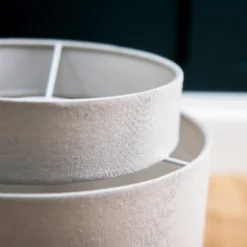 Finn Tier Drum Putty Linen Shade - 25cm 7 Finn Tier Drum Putty Linen Shade - 25cm -Home Lighting Store 13222467 1714944148473084