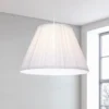 Raye White Pleated Taper Silk Shade - 40cm -Home Lighting Store 13222468 7714901095453803