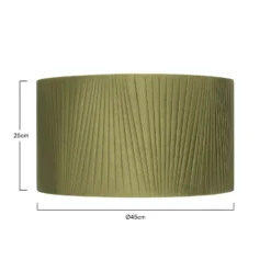 Raye Olive Drum Pleated Silk Shade - 45cm 6 Raye Olive Drum Pleated Silk Shade - 45cm -Home Lighting Store 13222472 1124901095726662