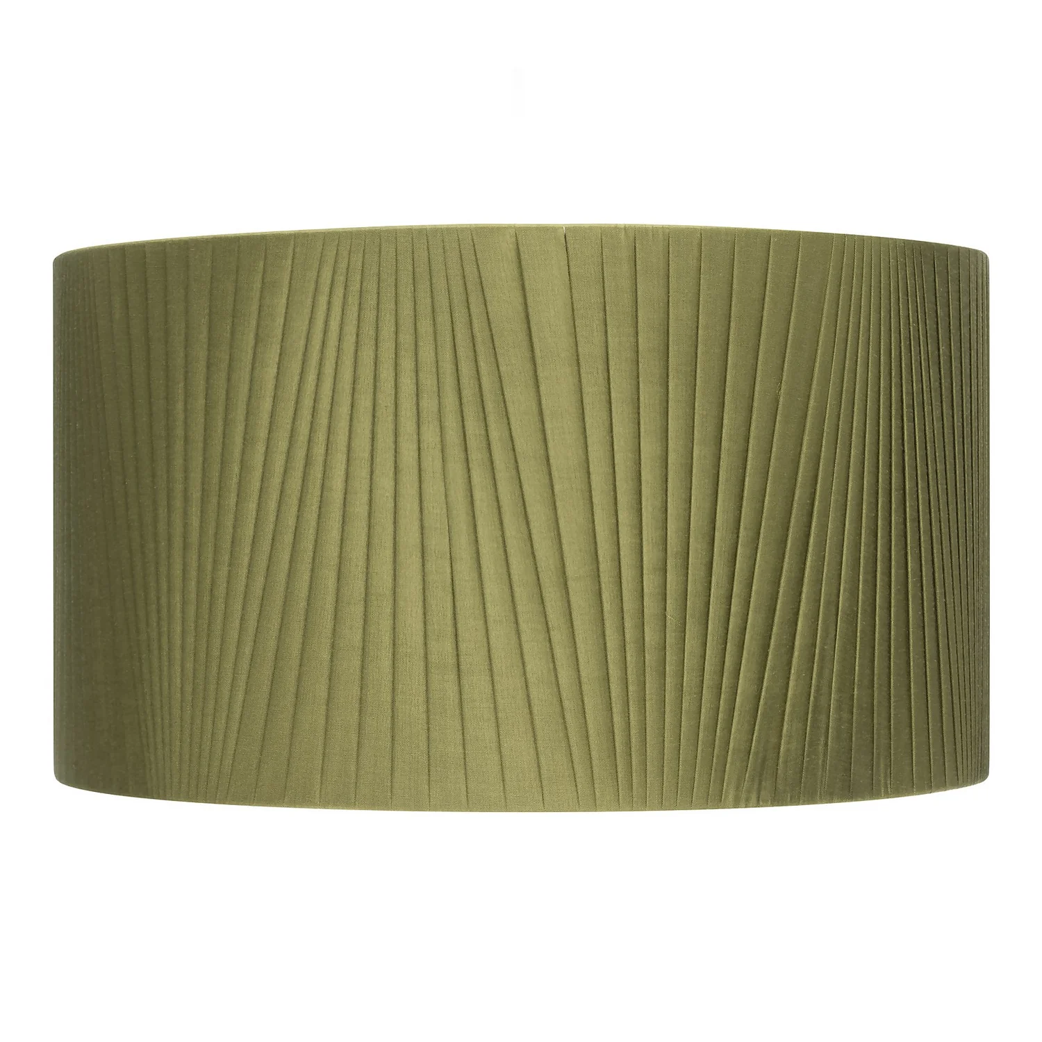 Raye Olive Drum Pleated Silk Shade - 45cm Raye Olive Drum Pleated Silk Shade - 45cm -Home Lighting Store 13222472 9664901095355472