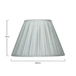 Raye Duck Egg Pleated Taper Silk Shade - 40cm -Home Lighting Store 13222473 1264946174524248