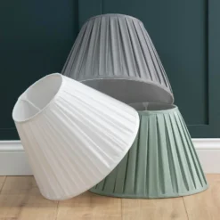 Raye Duck Egg Pleated Taper Silk Shade - 40cm -Home Lighting Store 13222473 1294946174700072