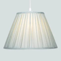 Raye Duck Egg Pleated Taper Silk Shade - 40cm -Home Lighting Store 13222473 3374946174438211