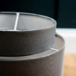 Finn Tier Drum Flint Linen Shade - 25cm -Home Lighting Store 13222475 6744944148293186