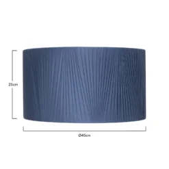 Raye Peacock Drum Pleated Silk Shade - 45cm -Home Lighting Store 13222476 3424901095994379