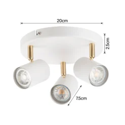 Thorpe 3 Lamp Spotlight Plate - White 5 Thorpe 3 Lamp Spotlight Plate - White -Home Lighting Store 13239140 1414928056150458