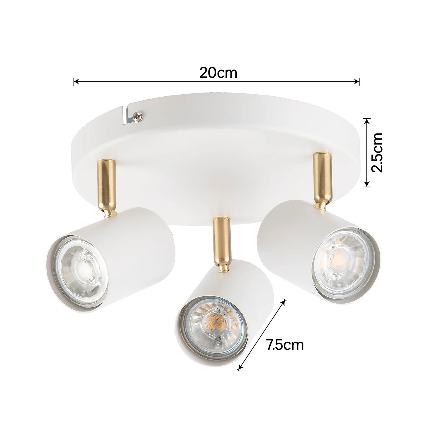 Thorpe 3 Lamp Spotlight Plate - White Thorpe 3 Lamp Spotlight Plate - White -Home Lighting Store 13239140 1414928056150458