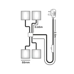 Set Of 4 LED Square Puck Lights -Home Lighting Store 13239145 1915007595176267