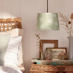 Country Living Salcombe Seaflower Patterned Lamp Shade - Laurel Green -Home Lighting Store 13445408 1114953139926984