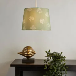 Country Living Salcombe Seaflower Patterned Lamp Shade - Laurel Green -Home Lighting Store 13445408 2014953139787061