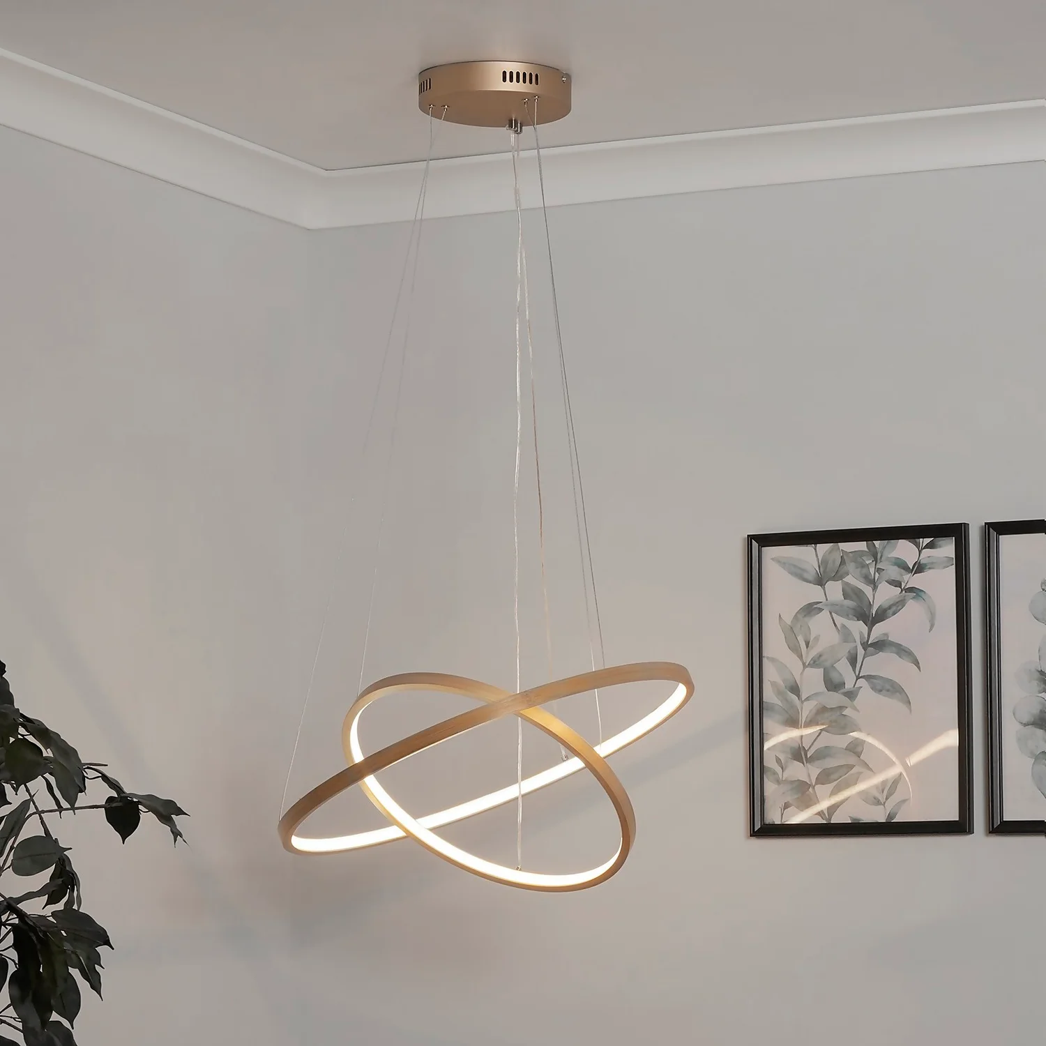 Malibu LED Double Ring Ceiling Pendant Light - Bamboo Malibu LED Double Ring Ceiling Pendant Light - Bamboo -Home Lighting Store 13445411 1705042050562130
