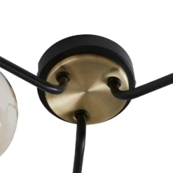 Shoreditch Three Light Semi Flush Ceiling Light - Champagne & Brass 5 Shoreditch Three Light Semi Flush Ceiling Light - Champagne & Brass -Home Lighting Store 13453784 1324915323916413