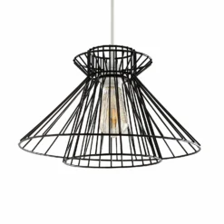 Dalston Wire Easy Fit Light Shade - Black -Home Lighting Store 13453792 1034915323279483