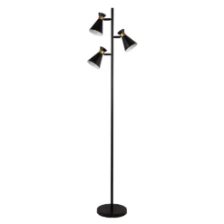 Balham 3 Light Floor Lamp - Black & Brass -Home Lighting Store 13525828 1995042072910660