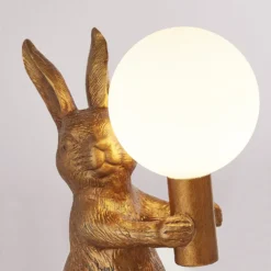 Rabbit Table Lamp - Gold & Glass -Home Lighting Store 13528281 9214956834768027