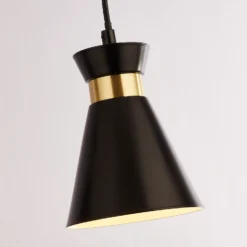Balham 3 Light Diner Bar Light - Black & Brass -Home Lighting Store 13528465 2695042092159797