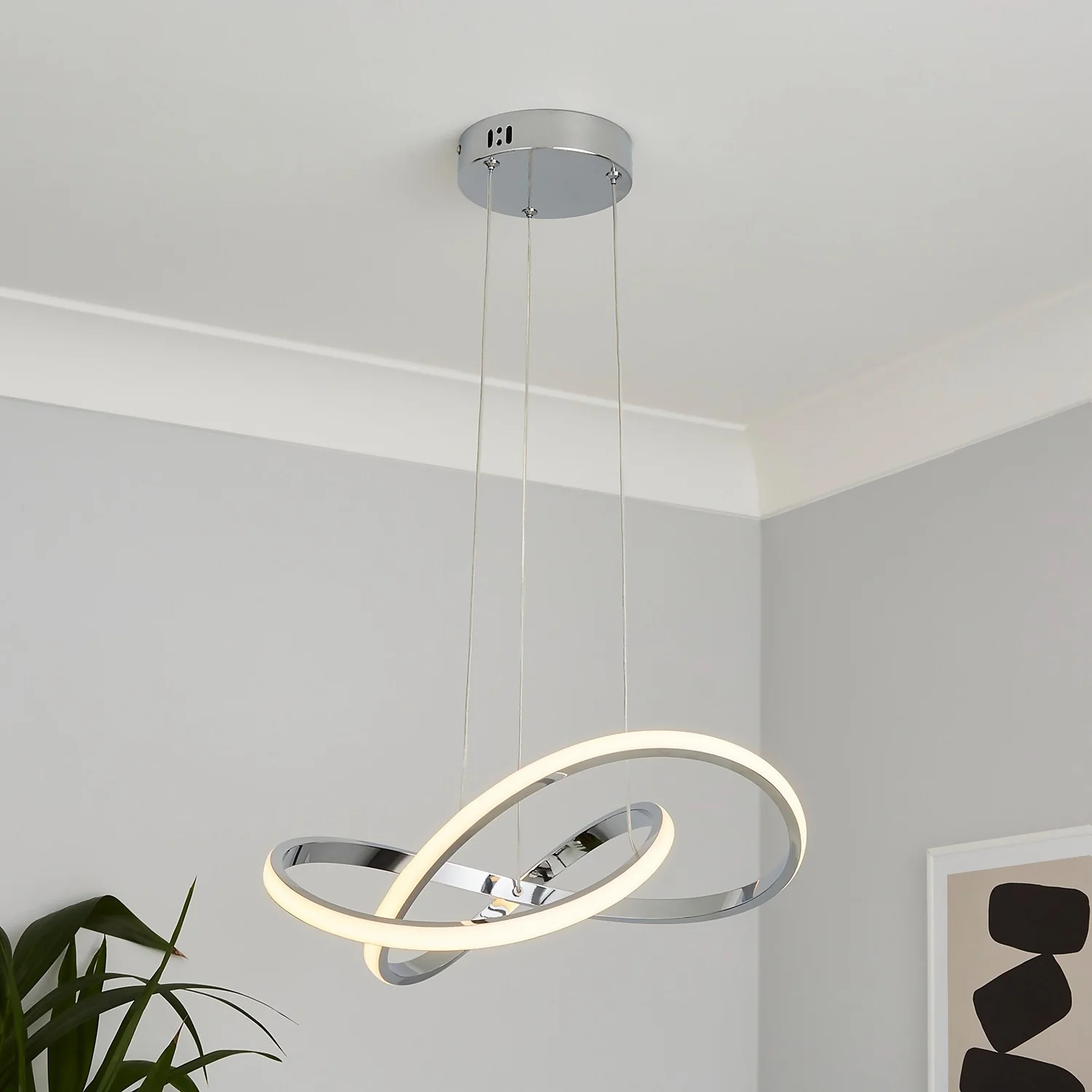 Boston LED Infinity Ceiling Pendant Light - Chrome Boston LED Infinity Ceiling Pendant Light - Chrome -Home Lighting Store 13529582 2074945395502932