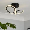 Holden LED Looped Semi Flush Ceiling Light - Black -Home Lighting Store 13529583 1134945395702747
