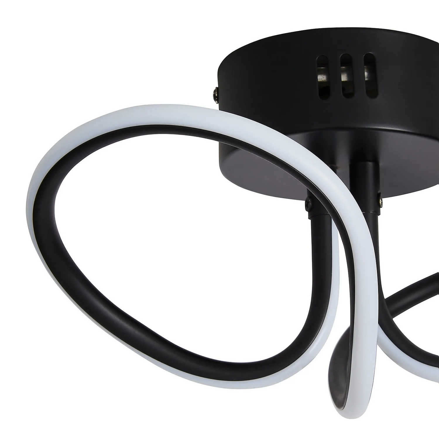 Holden LED Looped Semi Flush Ceiling Light - Black Holden LED Looped Semi Flush Ceiling Light - Black -Home Lighting Store 13529583 5604945395874356