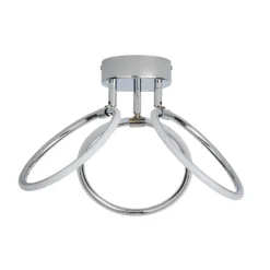 Hudson 3 Ring LED Semi Flush Ceiling Light - Chrome -Home Lighting Store 13529585 1704945396589004
