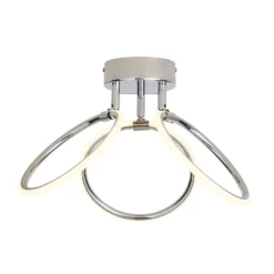 Hudson 3 Ring LED Semi Flush Ceiling Light - Chrome -Home Lighting Store 13529585 1844945396523364