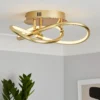 Bailey LED Spiral Flush Ceiling Light - Brass -Home Lighting Store 13529588 2614945396440369