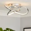 Bailey LED Spiral Flush Ceiling Light - Chrome -Home Lighting Store 13529589 1004945395505491