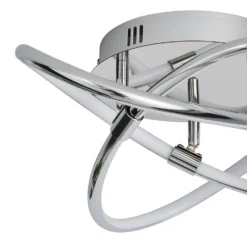 Bailey LED Spiral Flush Ceiling Light - Chrome -Home Lighting Store 13529589 1654945395695277
