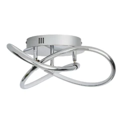 Bailey LED Spiral Flush Ceiling Light - Chrome -Home Lighting Store 13529589 4374945395650358