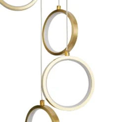 Lenox LED 5 Ring Cluster Pendant Ceiling Light - Brass -Home Lighting Store 13529591 1074945397204217